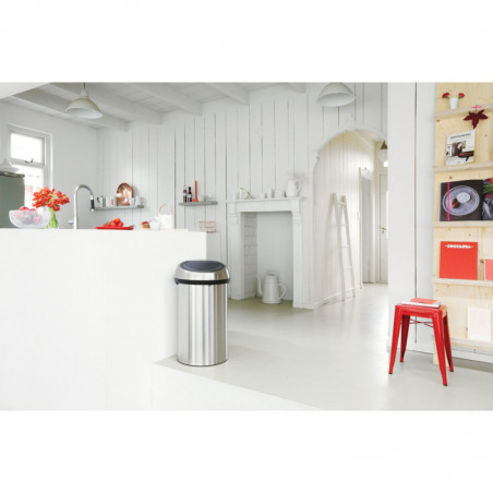 Cos de gunoi Brabantia Touch Bin 647245, 60 L, Inchidere lina si silentioasa, Inox mat