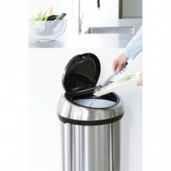 Cos de gunoi Brabantia Touch Bin 647245, 60 L, Inchidere lina si silentioasa, Inox mat