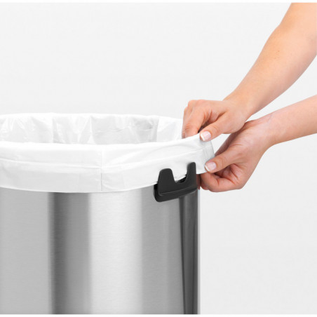 Cos de gunoi Brabantia Touch Bin 647245, 60 L, Inchidere lina si silentioasa, Inox mat