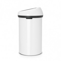 Cos de gunoi Brabantia Touch Bin 647246, 60 L, Deschidere lina si silentioasaă, Alb