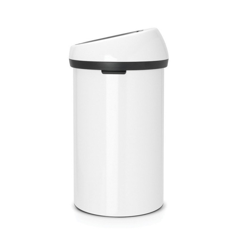 Cos de gunoi Brabantia Touch Bin 647246, 60 L, Deschidere lina si silentioasaă, Alb