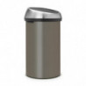 Cos de gunoi Brabantia Touch Bin 647249, 60 L, Deschidere lina si silentioasa, Gri