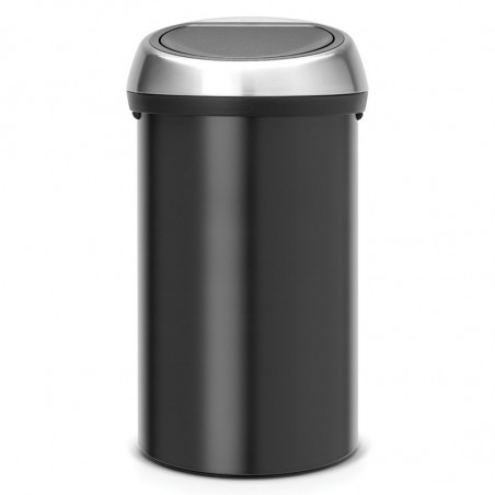 Cos de gunoi Brabantia Touch Bin 647251, 60 L, Deschidere lina si silentioasa, Negru/inox