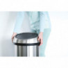 Cos de gunoi Brabantia Touch Bin 647253, 60 L, Deschidere lina si silentioasa, Inox/negru