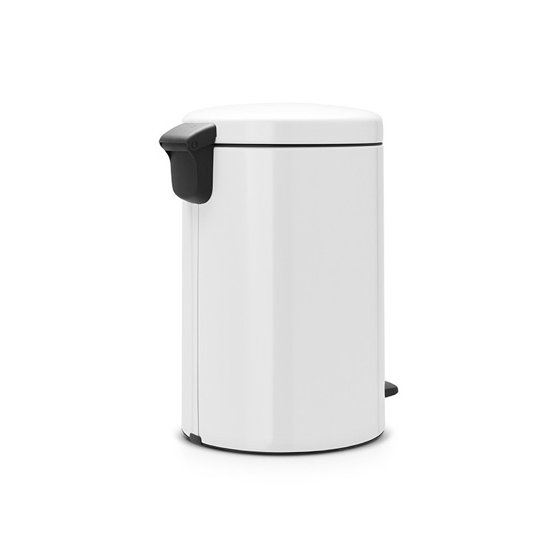 Coș cu pedală Brabantia NewIcon 649047, 20 l, închidere lină, bază antiderapantă, coș interior metalic, alb