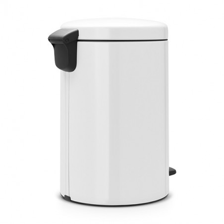 Coș cu pedală Brabantia NewIcon 649047, 20 l, închidere lină, bază antiderapantă, coș interior metalic, alb