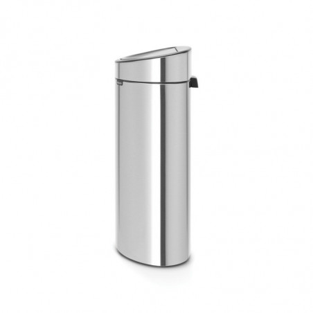 Coș de gunoi Brabantia Touch Bin New 649734, 40 l, Închidere silențioasă și lină, Spate plat, Rezistent la amprente, Oțel inoxidabil/mat