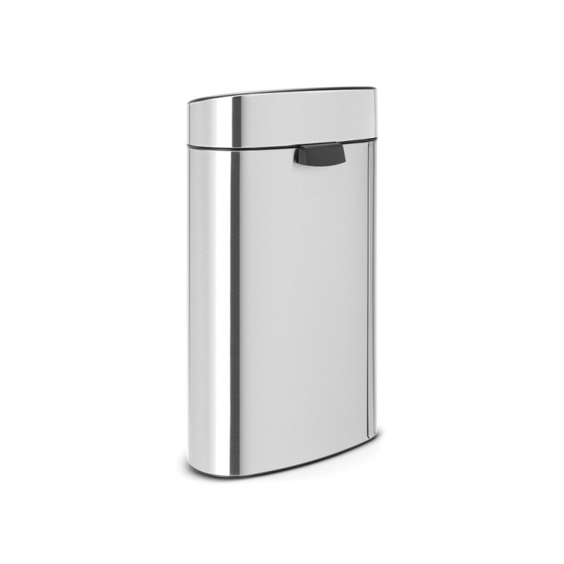 Coș de gunoi Brabantia Touch Bin New 649734, 40 l, Închidere silențioasă și lină, Spate plat, Rezistent la amprente, Oțel inoxidabil/mat