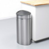 Coș de gunoi Brabantia Touch Bin New 649734, 40 l, Închidere silențioasă și lină, Spate plat, Rezistent la amprente, Oțel inoxidabil/mat