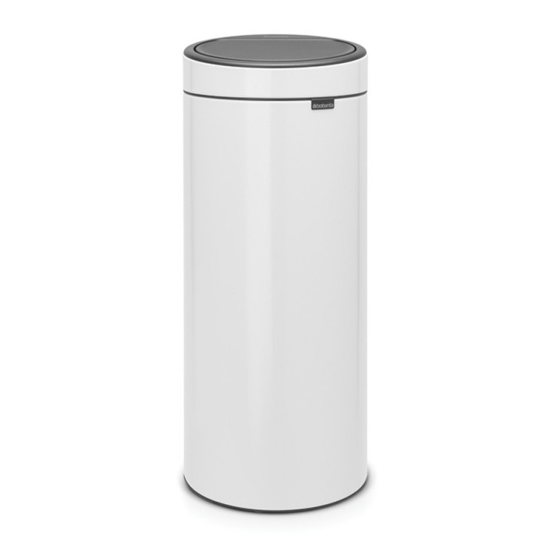 Cos de gunoi Brabantia Touch Bin New 649999, 30 L, Inchidere silentioasa si lina, Alb