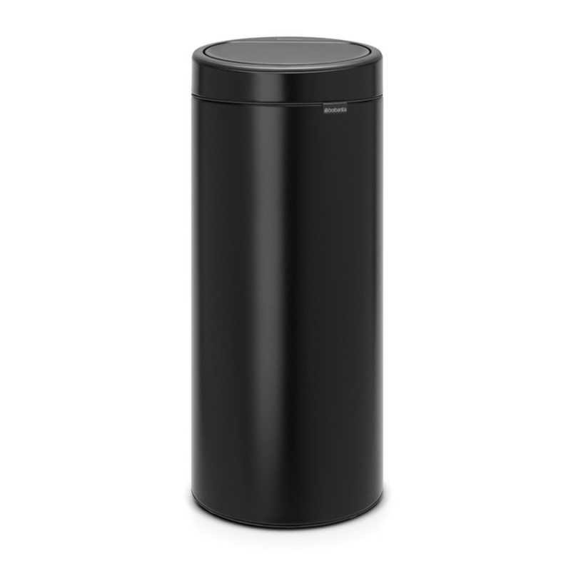 Cos de gunoi Brabantia Touch Bin New 650008, 30 L, Inchidere silentioasa si lina, Negru mat