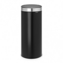 Cos de gunoi Brabantia Touch Bin New 650009, 30 L, Inchidere silentioasa si lina, Negru/Inox