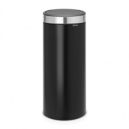Cos de gunoi Brabantia Touch Bin New 650009, 30 L, Inchidere silentioasa si lina, Negru/Inox