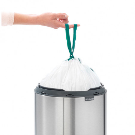 Cos de gunoi Brabantia Touch Bin New 650009, 30 L, Inchidere silentioasa si lina, Negru/Inox