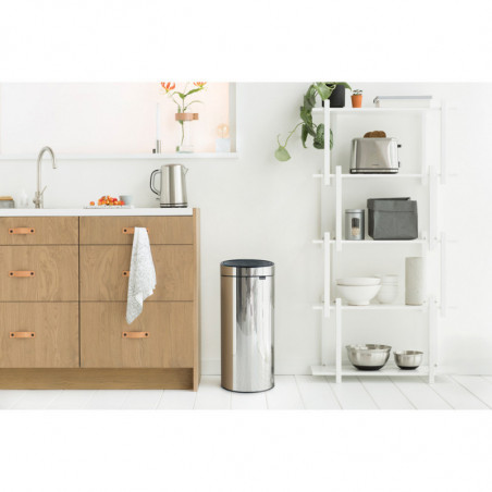 Cos de gunoi Brabantia Touch Bin New 650010, 30 L, Inchidere silentioasa si lina, Inox