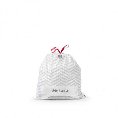 Saci de gunoi Brabantia PerfectFit NewIcon/Bo 650537, dimensiune J, 20-25 l, 20 buc, alb