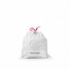 Saci de gunoi Brabantia PerfectFit NewIcon/Bo 650537, dimensiune J, 20-25 l, 20 buc, alb