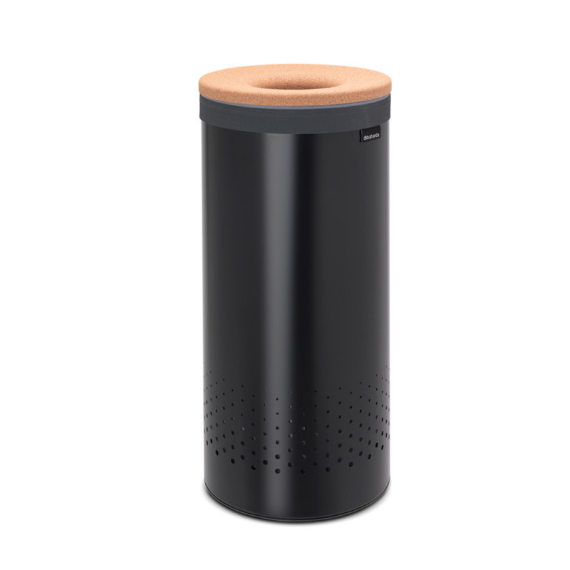 Cos de rufe Brabantia 1000825, 35 L, Capac de pluta, Umplere fara deschidere, Gauri ventilatie, Negru