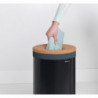 Cos de rufe Brabantia 1000825, 35 L, Capac de pluta, Umplere fara deschidere, Gauri ventilatie, Negru