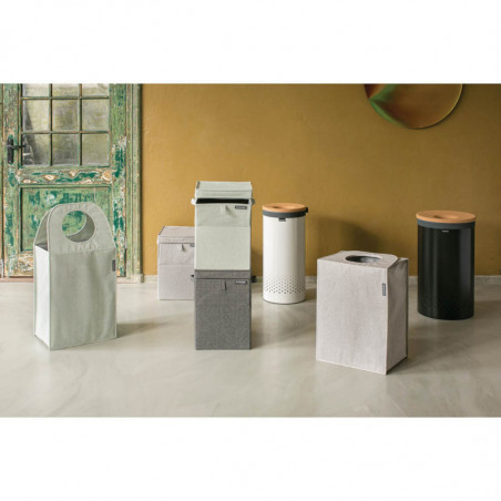 Cos de rufe Brabantia 1000826, 60 L, Capac din pluta, Umplere fara deschidere, Gauri ventilatie, Negru