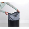 Cos de rufe Brabantia 1000826, 60 L, Capac din pluta, Umplere fara deschidere, Gauri ventilatie, Negru