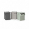 Cutie de rufe stivuibilа Brabantia 1000828, 35 L, Deschidere frontala, Capac lat, Pliabil, Negru