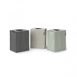 Cutie de rufe stivuibilа Brabantia 1000828, 35 L, Deschidere frontala, Capac lat, Pliabil, Negru