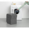 Cutie de rufe stivuibilа Brabantia 1000828, 35 L, Deschidere frontala, Capac lat, Pliabil, Negru