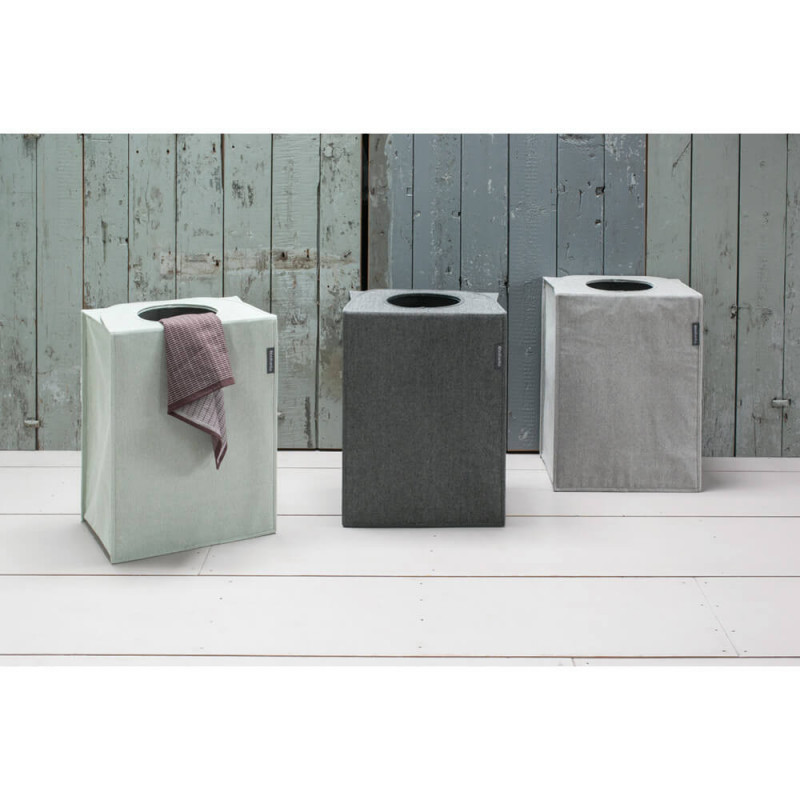Cos de rufe Brabantia 1001095, 55 L, Fund solid si detasabil, Manere magnetice, Verde