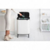 Cos de gunoi Brabantia Bo Touch Hi 1001259, 60 L, Deschideri laterale pentru transport, Picioare reglabile, Alb
