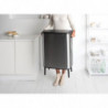 Cos de gunoi Brabantia Bo Touch Hi 1001265, 2x30 L, Perfect langa perete, Reglare pe picior, Rezistent la amprente, Inox/mat