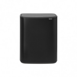 Coș de gunoi Brabantia Bo Touch 1001274, 60 l, deschidere lină și silențioasă, deschidere largă, rezistent la amprente, negru/mat