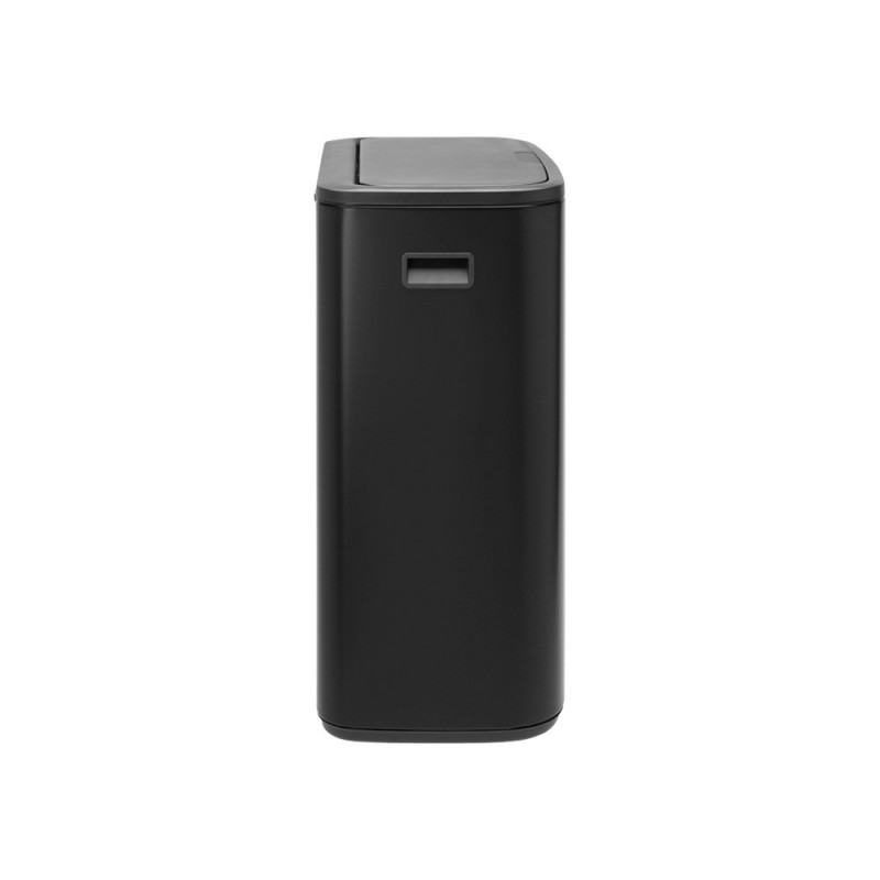 Coș de gunoi Brabantia Bo Touch 1001274, 60 l, deschidere lină și silențioasă, deschidere largă, rezistent la amprente, negru/mat