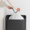 Coș de gunoi Brabantia Bo Touch 1001274, 60 l, deschidere lină și silențioasă, deschidere largă, rezistent la amprente, negru/mat