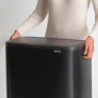 Coș de gunoi Brabantia Bo Touch 1001274, 60 l, deschidere lină și silențioasă, deschidere largă, rezistent la amprente, negru/mat
