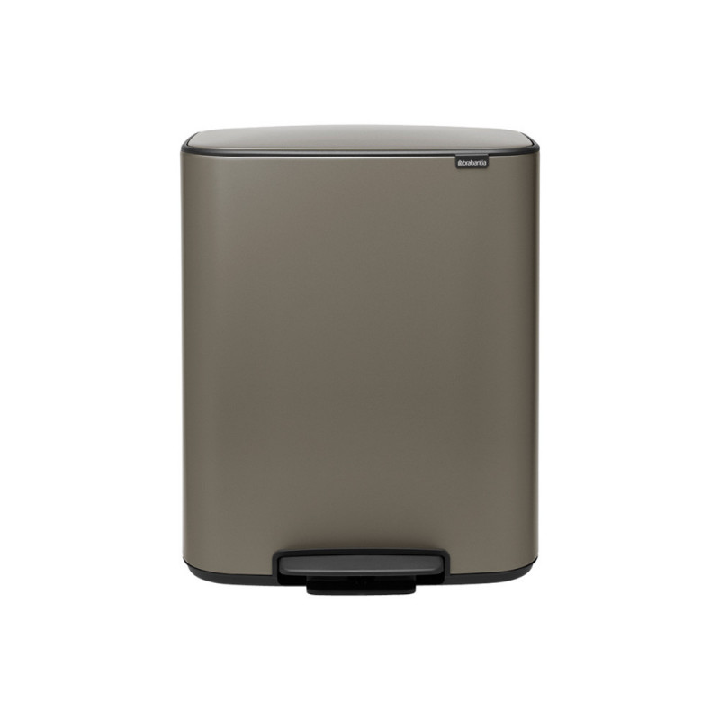 Coș Brabantia Bo Pedal 1003184, 60 L, închidere ușoară, bază antiderapantă, gri