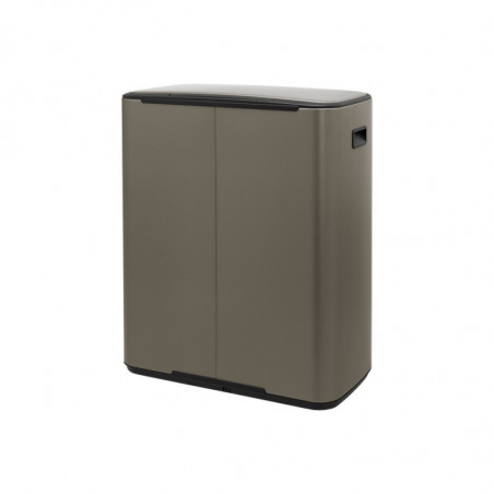 Coș Brabantia Bo Pedal 1003184, 60 L, închidere ușoară, bază antiderapantă, gri
