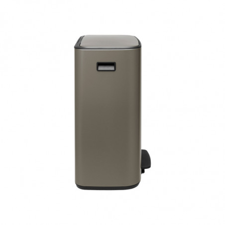 Coș Brabantia Bo Pedal 1003184, 60 L, închidere ușoară, bază antiderapantă, gri