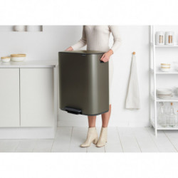 Coș Brabantia Bo Pedal 1003184, 60 L, închidere ușoară, bază antiderapantă, gri