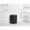 Coș Brabantia Bo Pedal 1003185, 60 L, închidere ușoară, bază antiderapantă, negru