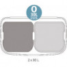 Cos de gunoi Brabantia Bo Pedal 1003192, 2x30 L, Inchidere lina, Baza antiderapanta, Rezistent la amprente, Inox/mat