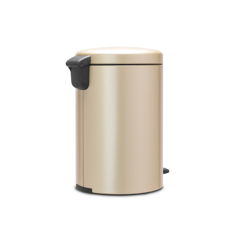 Cos de gunoi cu pedala Brabantia NewIcon 1003205, 20 L, Inchidere lina, Baza antiderapanta, Auriu metalic