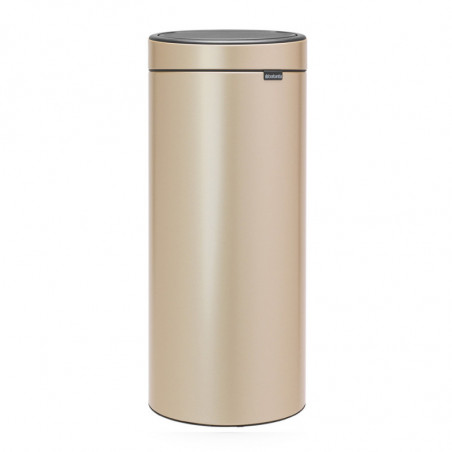 Cos de gunoi Brabantia Touch Bin New 1003221, 30 L, Inchidere silentioasa si lina, Auriu metalic