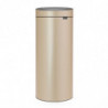 Cos de gunoi Brabantia Touch Bin New 1003221, 30 L, Inchidere silentioasa si lina, Auriu metalic