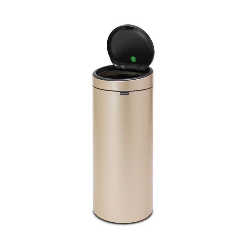 Cos de gunoi Brabantia Touch Bin New 1003221, 30 L, Inchidere silentioasa si lina, Auriu metalic