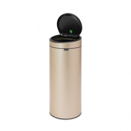 Cos de gunoi Brabantia Touch Bin New 1003221, 30 L, Inchidere silentioasa si lina, Auriu metalic