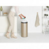 Cos de gunoi Brabantia Touch Bin New 1003221, 30 L, Inchidere silentioasa si lina, Auriu metalic