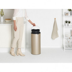 Cos de gunoi Brabantia Touch Bin New 1003221, 30 L, Inchidere silentioasa si lina, Auriu metalic
