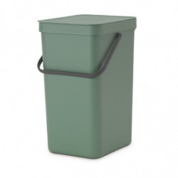 Cos de gunoi colectare selectiva Brabantia Sort&Go 1003235, 16 L, Maner, Montabil pe perete, Verde închis