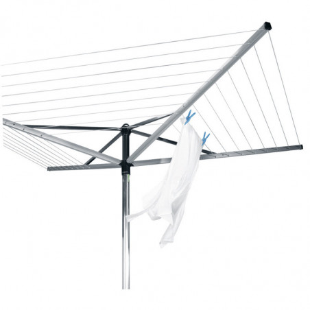 Uscator de rufe pentru exterior Brabantia TopSpinner 1003461, 50 m, Suport metalic, Rezistent la coroziune, Inox
